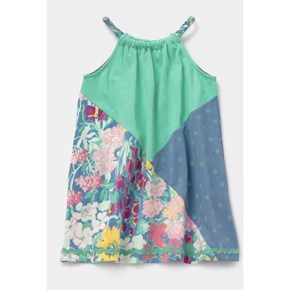 Matilda Jane Dream Chasers Polka Dot Daisy Patchwork Halter Sundress Pockets 2T - Picture 3 of 5